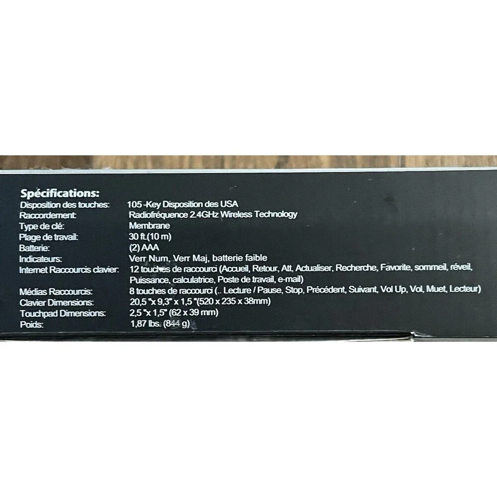 New Adesso Tru-Form 4500 Wireless Ergonomic Touchpad Keyboard WKB-4500UB